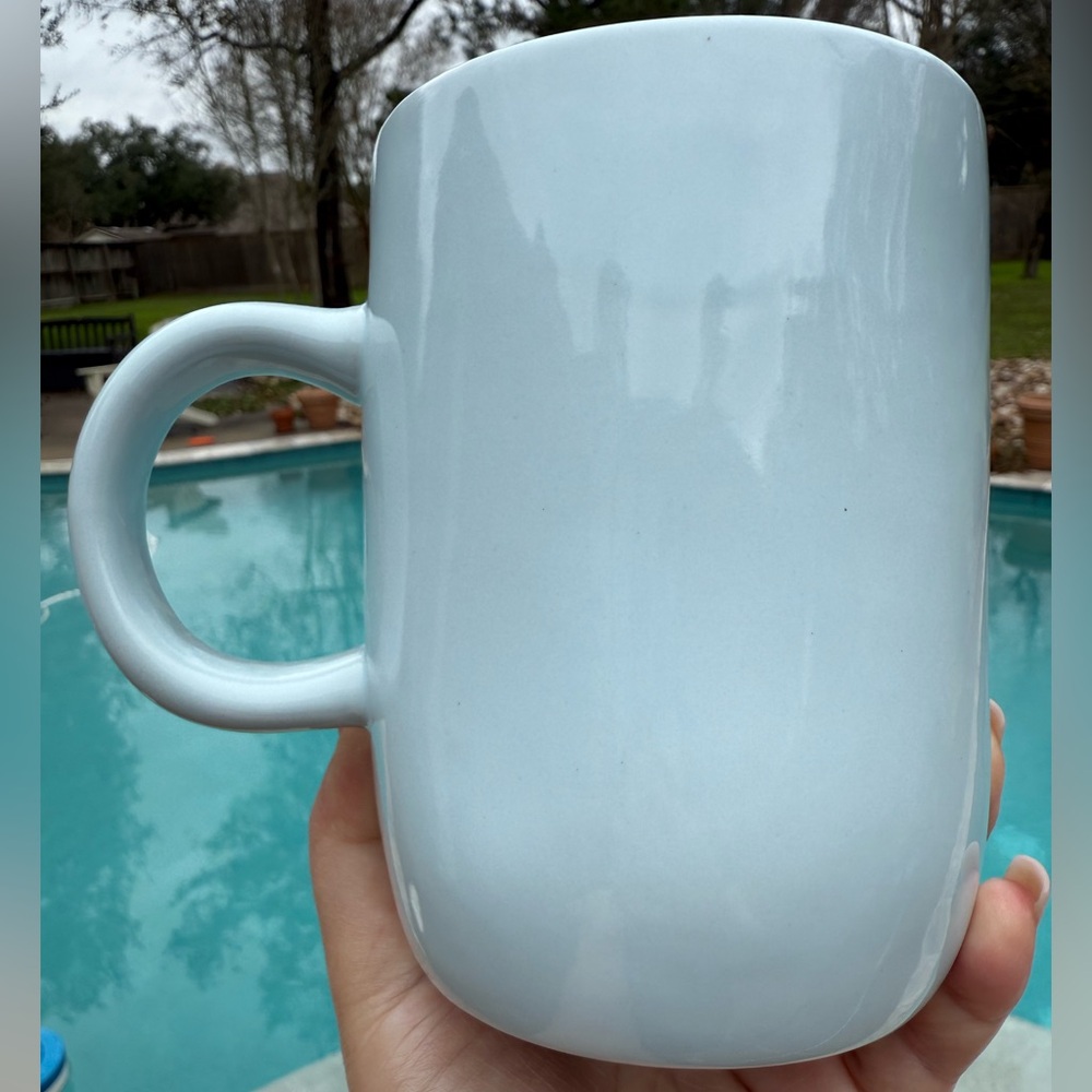 RAE DUNN EASTER CROSS MUG ‘HE IS RISEN’ ✝️ IN SKY BLUE - Picture 5 of 6